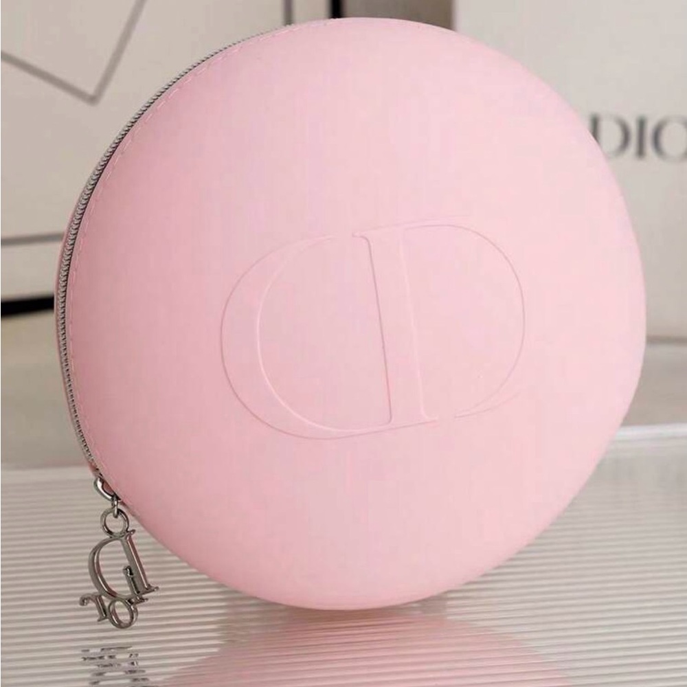 Dior Round Silicon Pink Cosmetic Pouch (NO BOX)